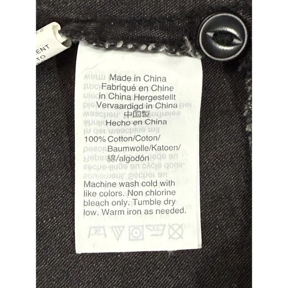 Madewell Womens Black Denim Button Front Mini Shirt Dress H2278 Size XS W474 - Picture 5 of 10